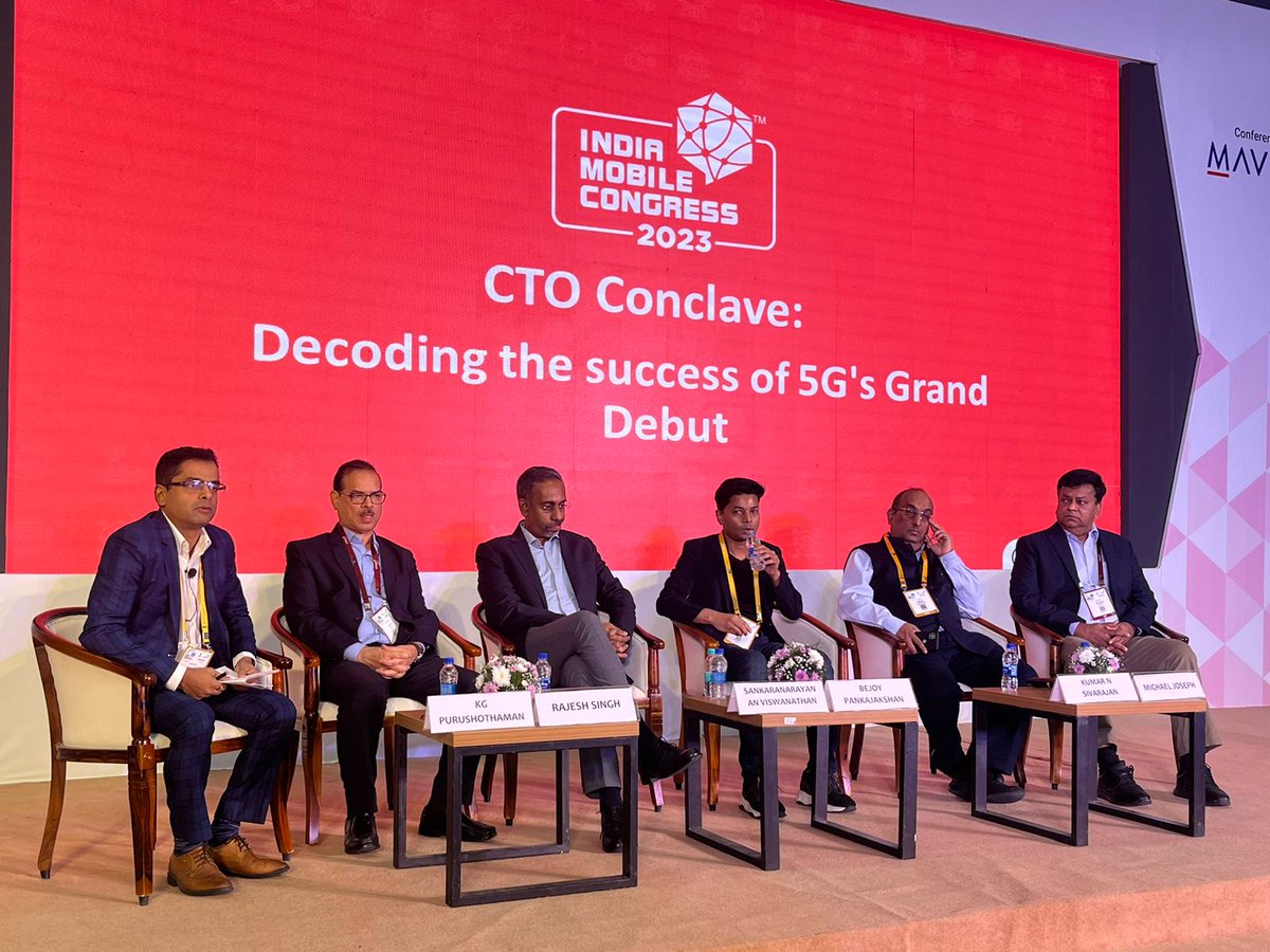 KPMGIndia's tweet photo. #IMC2023 | India has witnessed the fastest roll out of network thus far. The ecosystem around #5G is maturing on the back of favourable policies & innovation from OEMs, device manufacturers, software providers & #startups: Purushothaman KG, @KPMGIndia at @exploreIMC | #KPMGAtIMC https://t.co/Ia9VJXZ6LJ