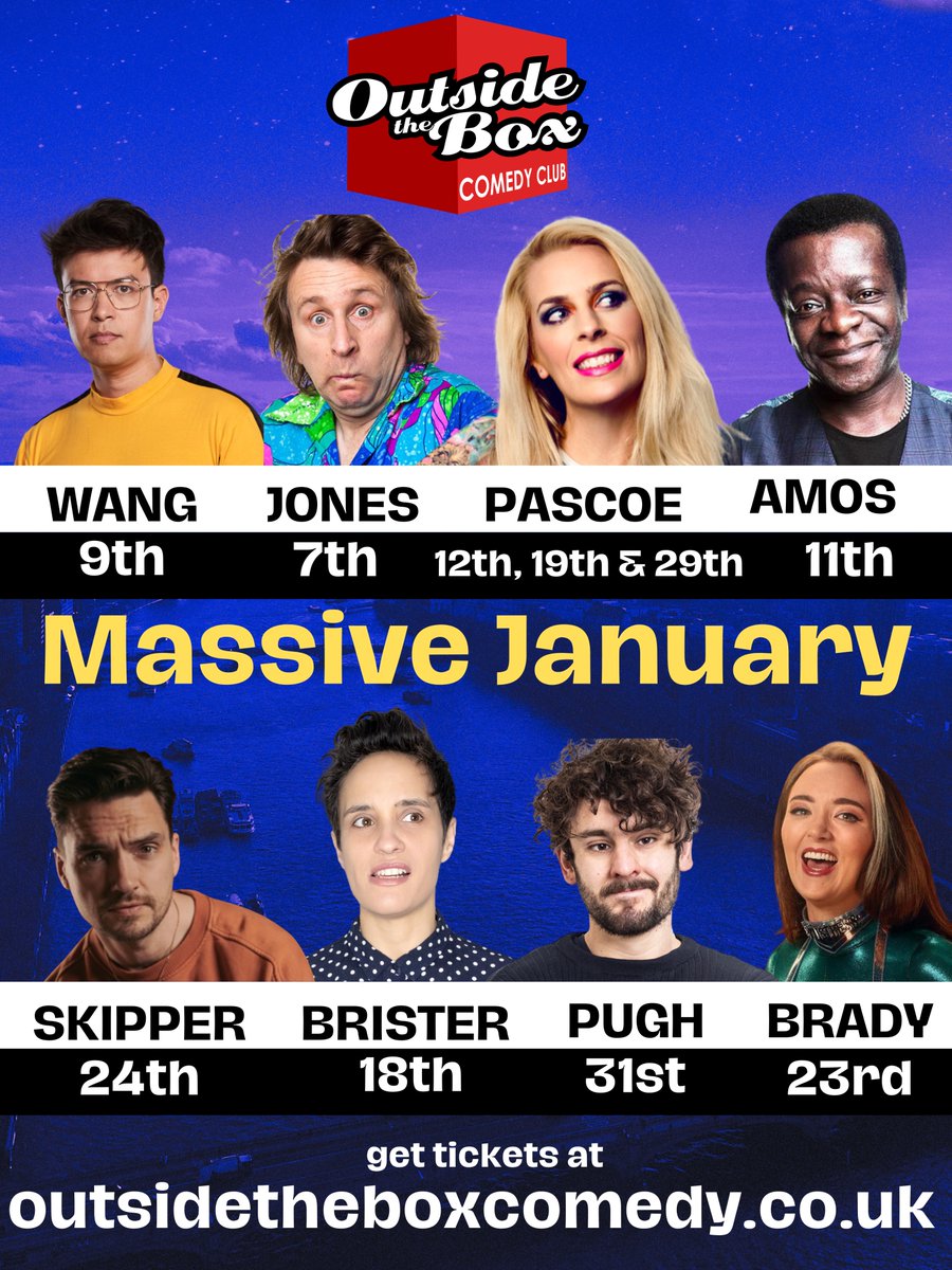 My my, January is going to be MASSIVE!!! Get tickets at outsidetheboxcomedy.co.uk