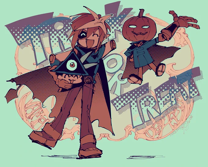 ハッピーハロウィン っぽい子を描きました! 『死神ハッピーエンド』『ヴァンプレッド』応援よろしく! #ミラコロ