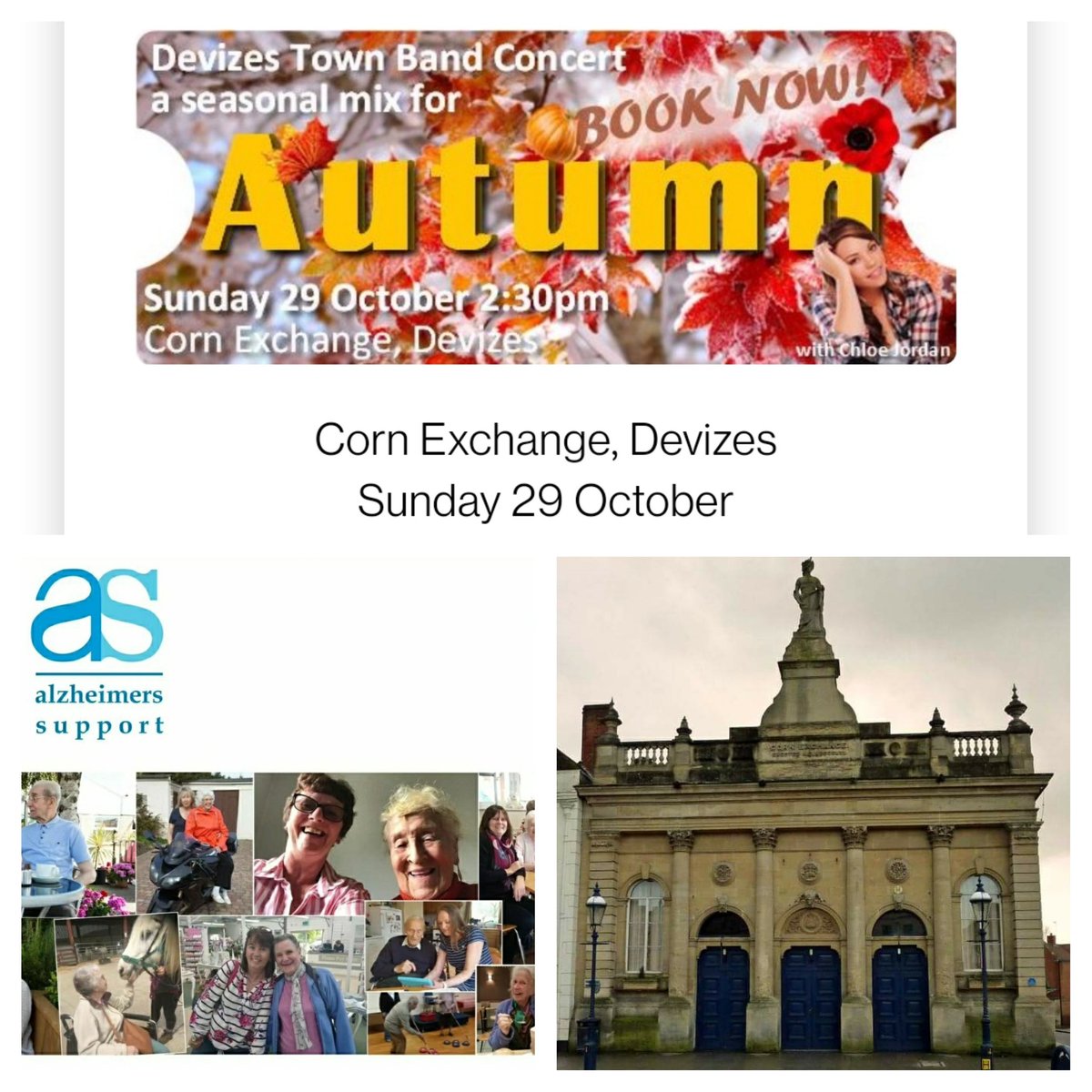 DevizesTownBand's tweet photo. This afternoon! 

Tickets still available online or at the door! 

Devizes Town Band's Autumn Concert, featuring the talented Chloe Jordan and raising funds for local charity Alzheimer's Support! 

https://t.co/QlENuz8jRA

See you there! https://t.co/Oo5c3PoMOR