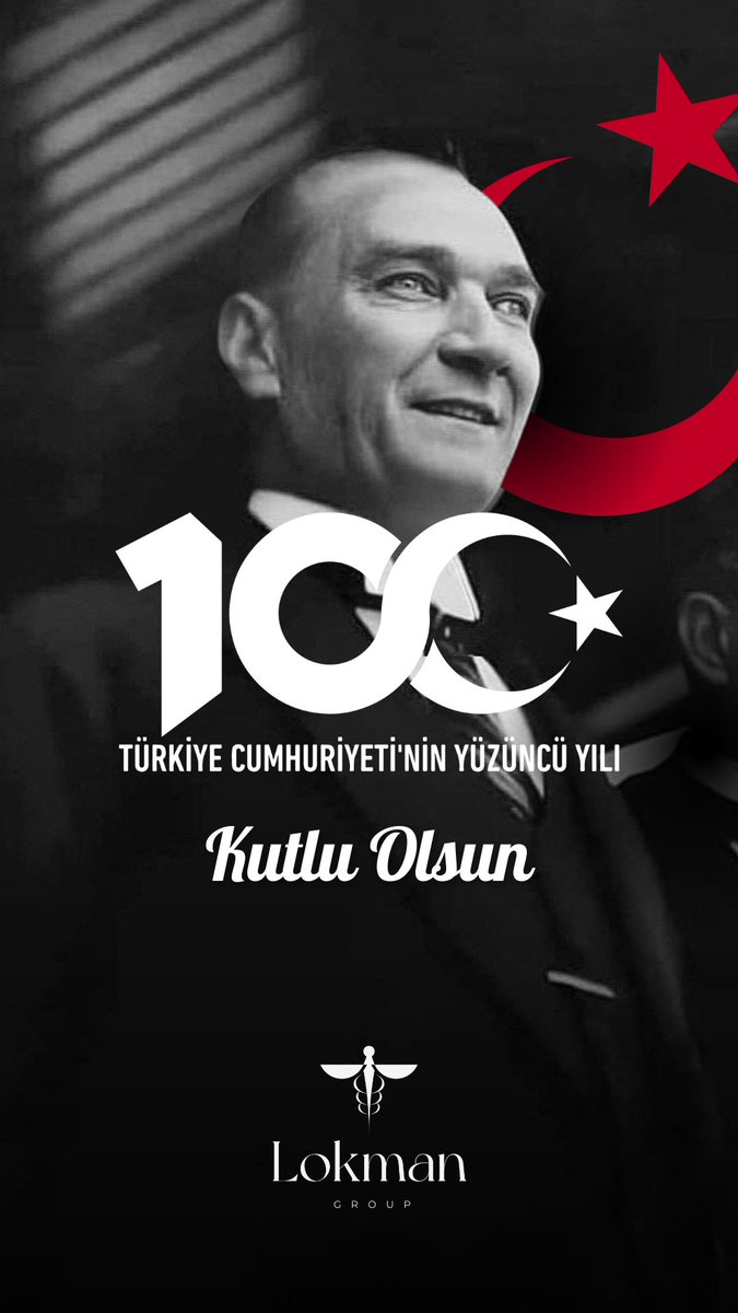 lokmangrup's tweet photo. 🇹🇷 100 yıl önce özgürlüğün, eşitliğin ve bağımsızlığın ışığında Atatürk tarafından kurulan Türkiye Cumhuriyeti'nin 100. yılı kutlu, 100'ümüz ilelebet cumhuriyete dönük olsun. Cumhuriyet Bayramımız kutlu olsun!🇹🇷#Cumhuriyet100Yaşında
@lokmanecza @TaneItriyat @ledbim @eczhaticeoz https://t.co/3lSlngamfg
