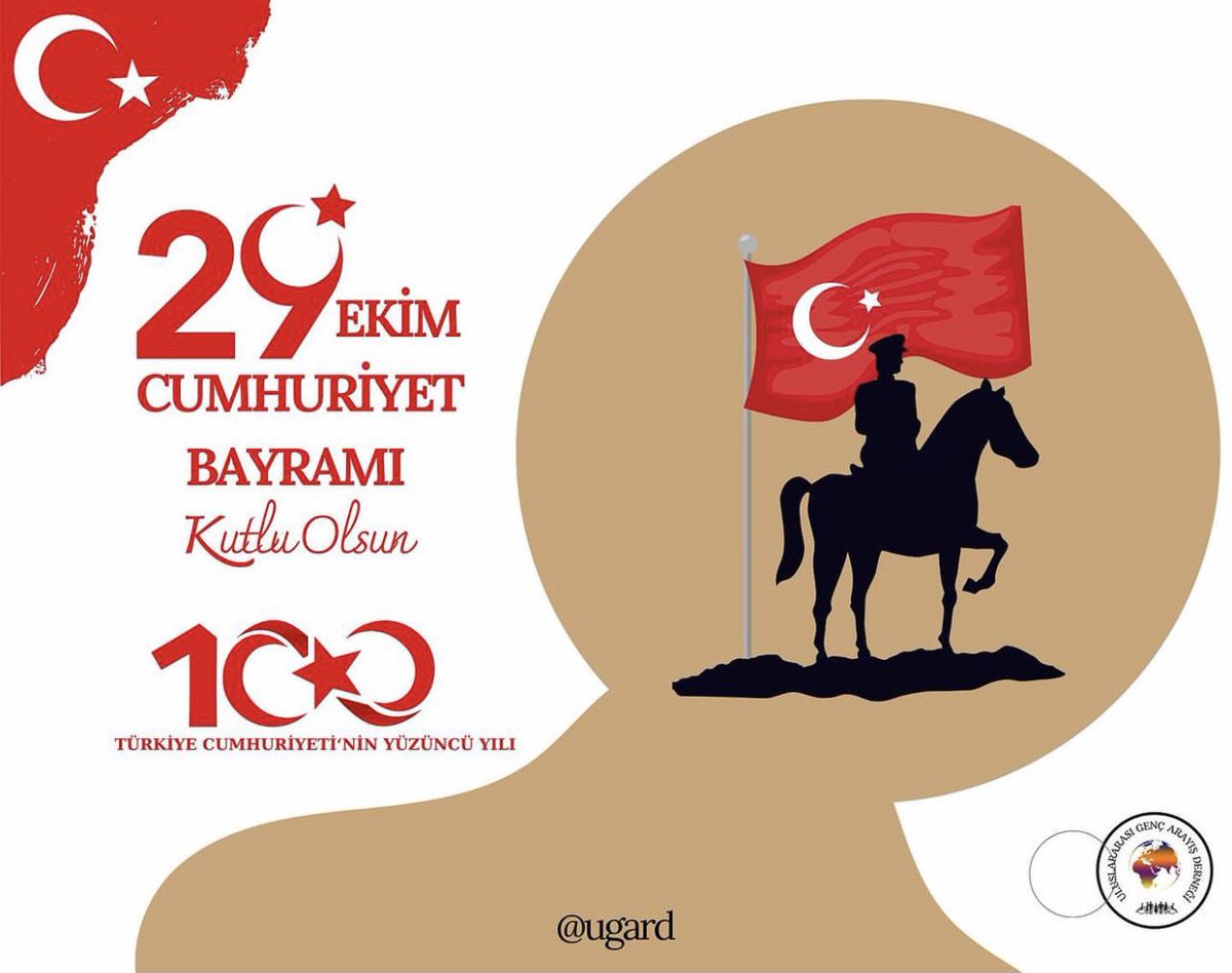 Bugün Cumhuriyetimizin yüzüncü yılını doldurduk, en büyük bayramdır kutlu olsun. Yüz yıl önce Türk milletine emanet ettiğin Cumhuriyet’i tıpkı o gün olduğu gibi bugün de göğsümüzü gererek, başımız dik ve gururla kutladık. Her daim kutlamaya devam edeceğiz. Teşekkürler Ata’m❤️🤍🇹🇷