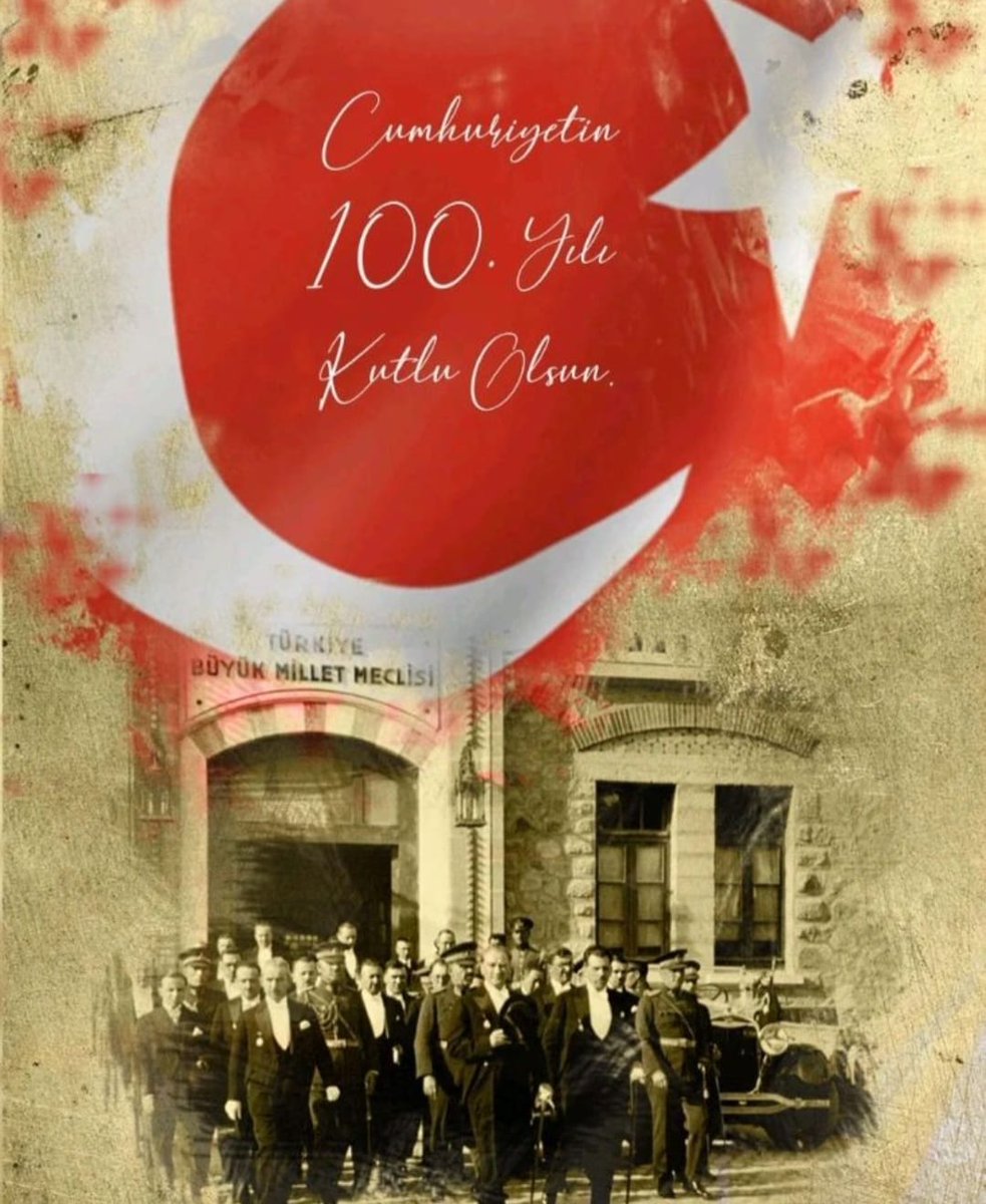 Cumhuriyetimizin 100.yili kutlu olsun 🇹🇷🇹🇷🇹🇷