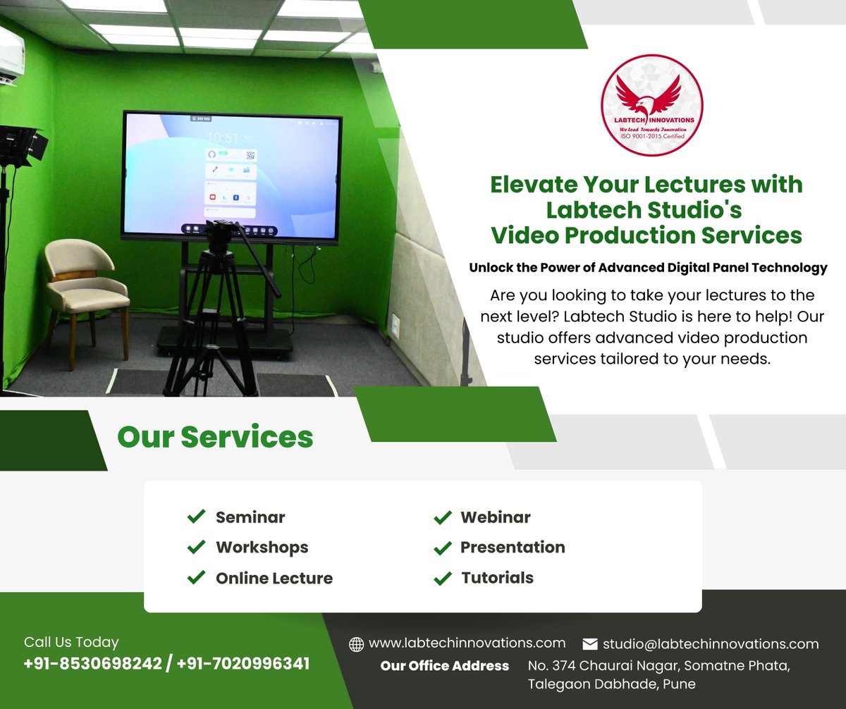 call us at +91-8530698242 #studio #pune #videoproduction #lectures #lecturers #puneuniversity #teachers #professors #Talegaon #SomatnePhata