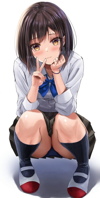 しゃがみブルちら～
前に描いたのリメイクしてみた! 