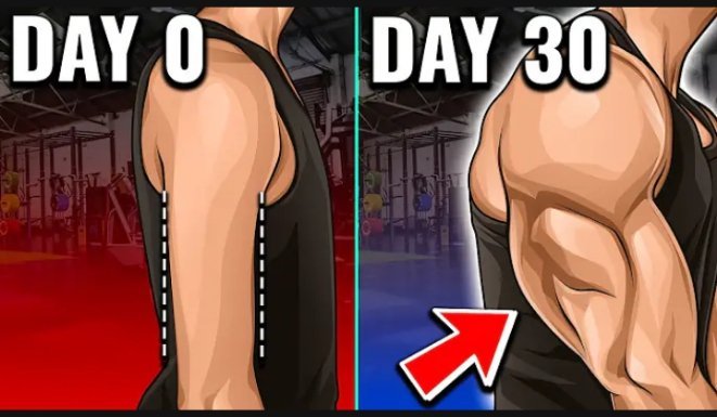 Growing your triceps at home with just 5 minutes a day.