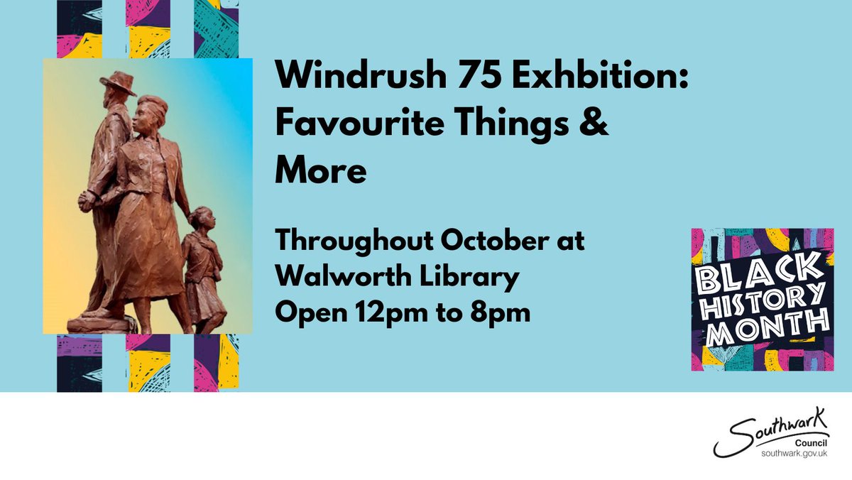 SouthwarkLibs's tweet image. Explore the history of #Windrush at #WalworthLibrary through a collection of personal objects that speak to the lived experience of the Windrush Pioneers. 

orlo.uk/iaTo2

#BlackHistoryMonth