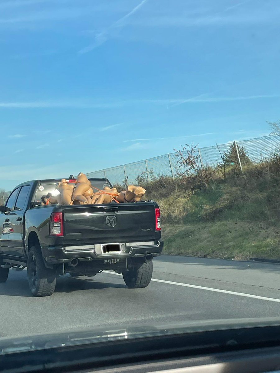 LVwithLove's tweet photo. Where's everybody on 22 going? 

📸 @kierraslvfinds (ig) #route22 #lehighvalley #bethlehem #mannequinsinatruck https://t.co/vekTCx2egT