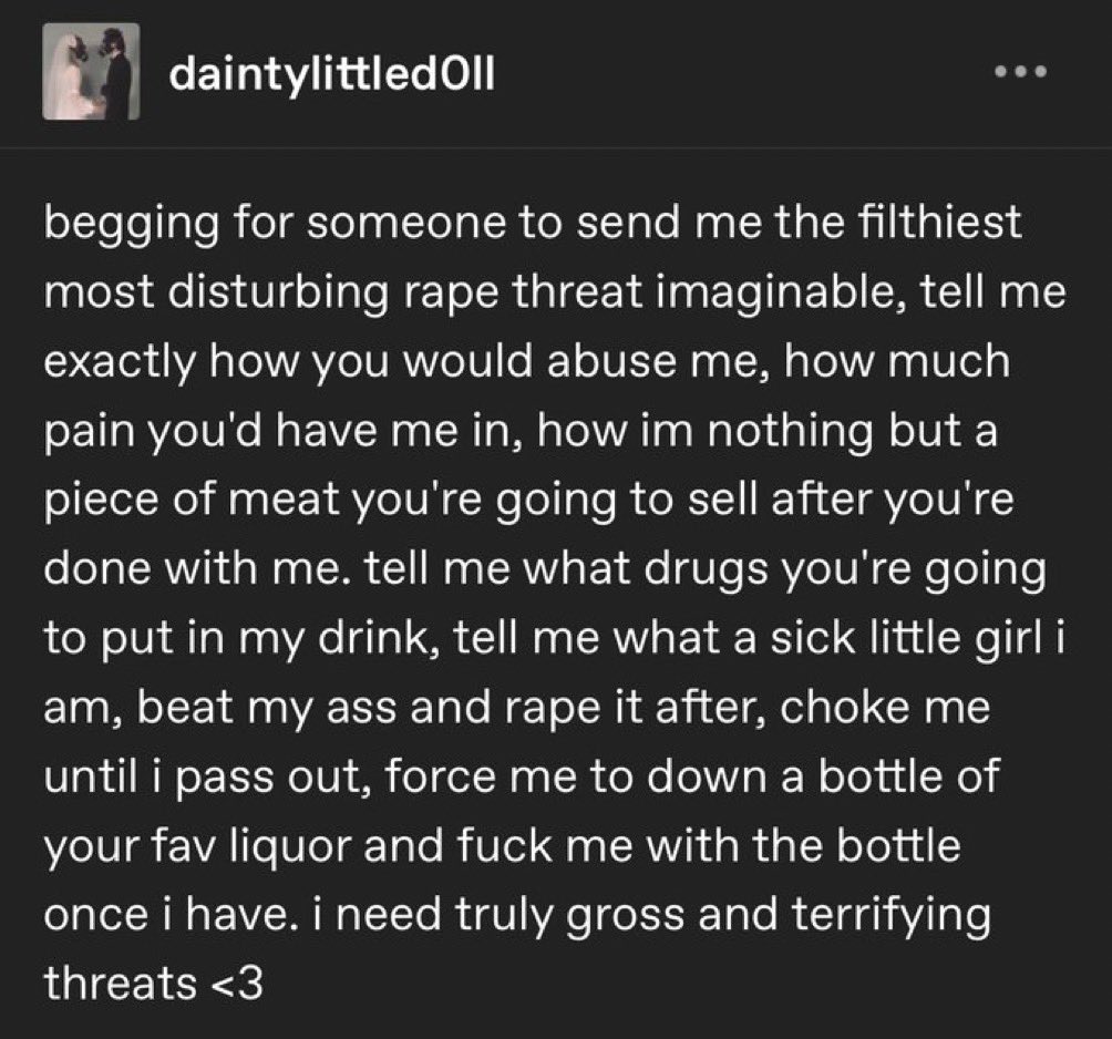 misskaysin's tweet photo. im so fucking horny. please send threats, porn, and pics of your cock so i can finally cum #agegap #rapebait #rapekink #somno #cnc #throatfuck #fingerfuck #ddlg #breeding #sizekink #gangbang #rapethreat #deepthroat #bdsm #ageplay #freeuse #roughsex #noncon #daddykink #hugecock https://t.co/y2oJMJdtjU