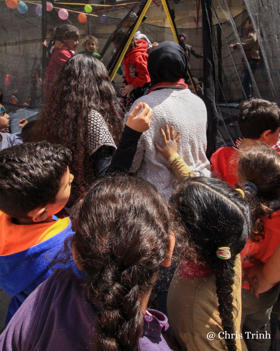 Palestinian refugee youth in Ain al-Hilweh, Lebanon, March 31, 2017

Since 1948, 1 generation has turned into 2, 3, even 4 generations queuing to jump on a trampoline in a refugee camp in Lebanon instead of in a backyard in Palestine.

Enough. Free Palestine.