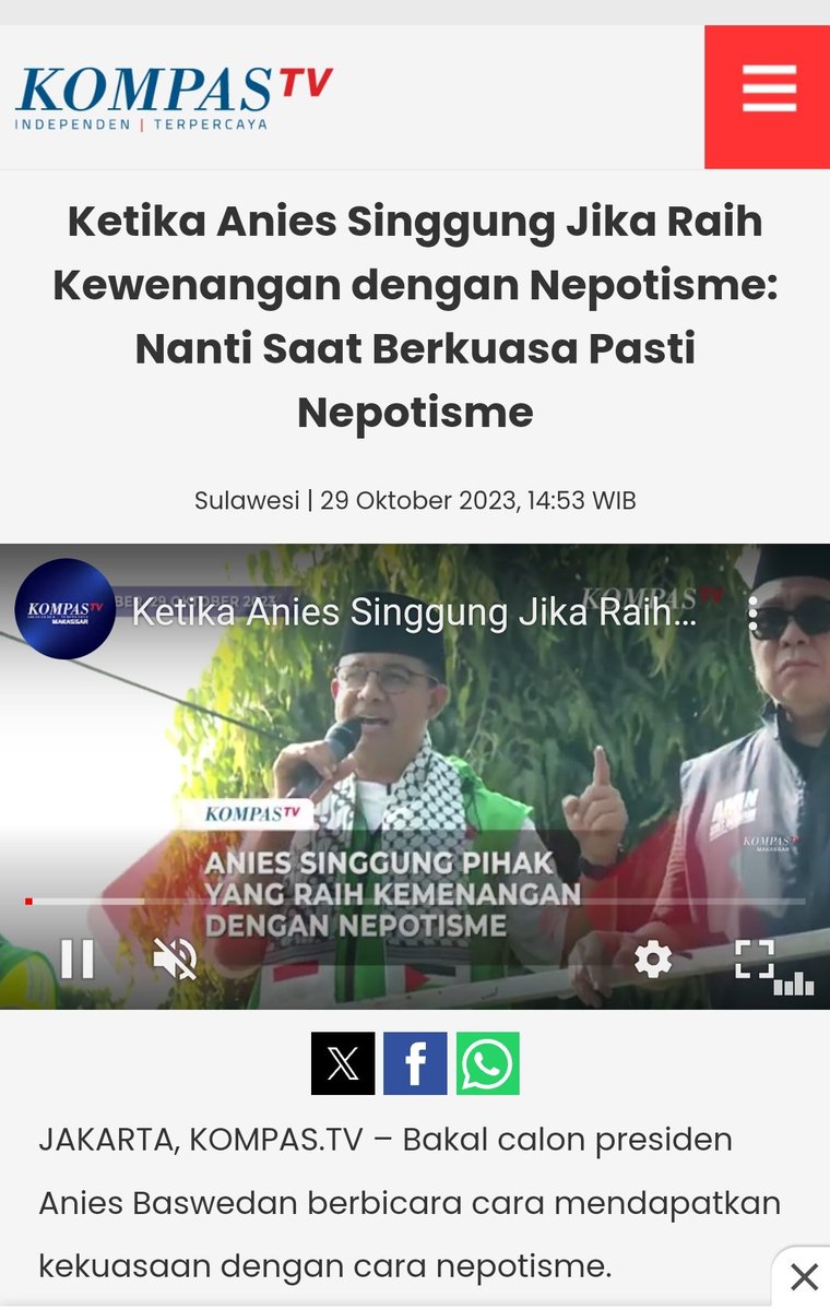 Ketika Anies Singgung Jika Raih Kewenangan dengan Nepotisme: Nanti Saat Berkuasa Pasti Nepotisme ☝️☝️☝️☝️ Terbukti #AniesMuhaimin2024