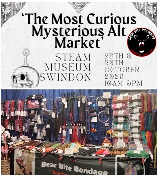 Day 2 of the Most Curious Mysterious Alt Market. Come on down to the Swindon Steam Museum and find us in the over 18's section from 10am till 5pm today xxx