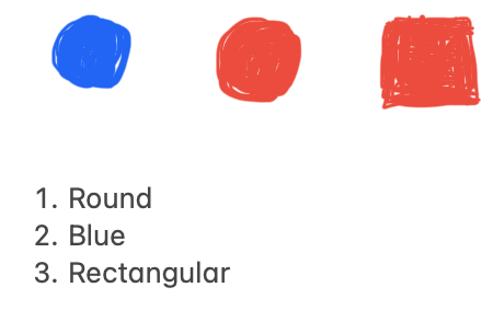SandroAmbuehl's tweet photo. From Fiery Cushman's talk: One of the shapes below is the magic symbol. It's the middle one. Select exactly one of the three words below such that somebody who does not know which is the magic symbol will know it for sure. [People do it well, though it needs quite a high level k] https://t.co/APspCr0OpQ
