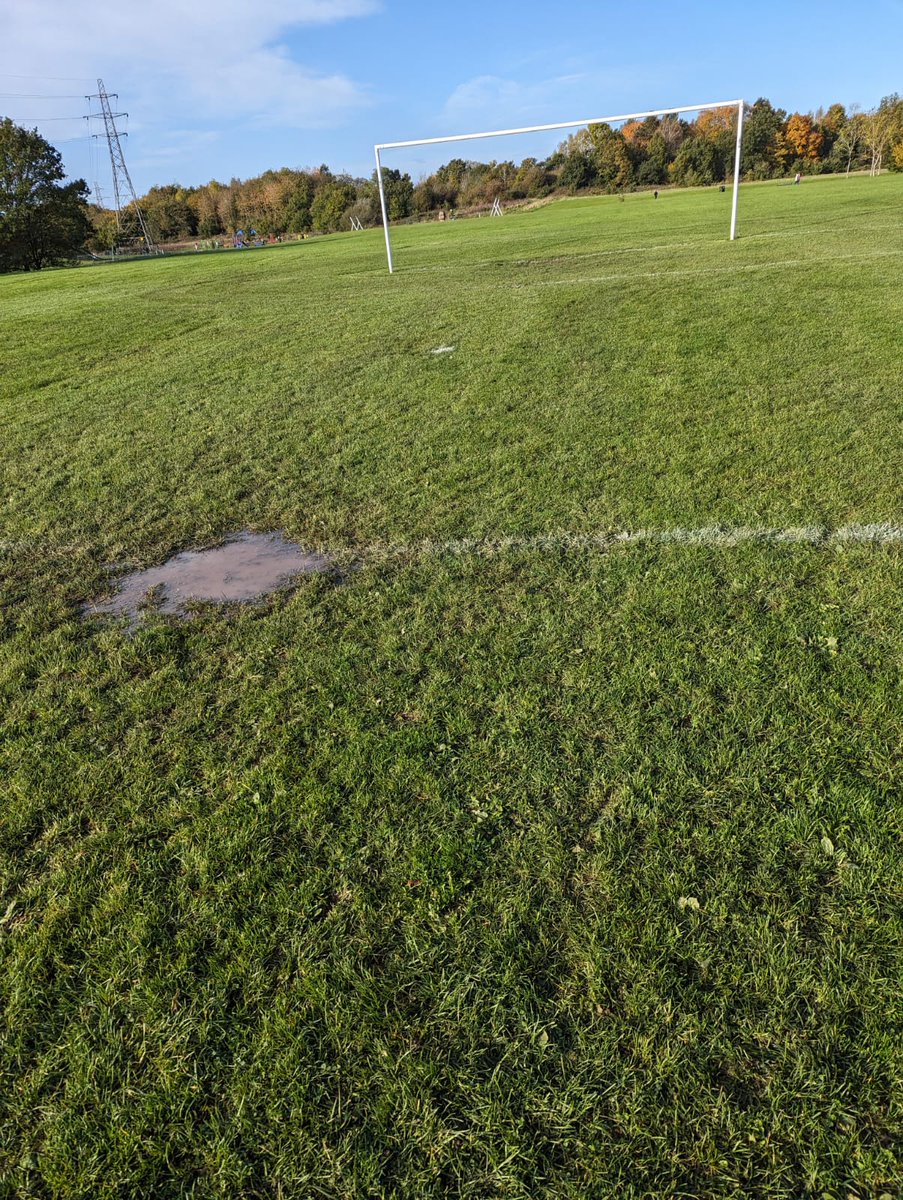 Unsurprisingly our pitch has succumbed to the weather for our game vs @dickensheath_fc . Not sure who we play next week tho.