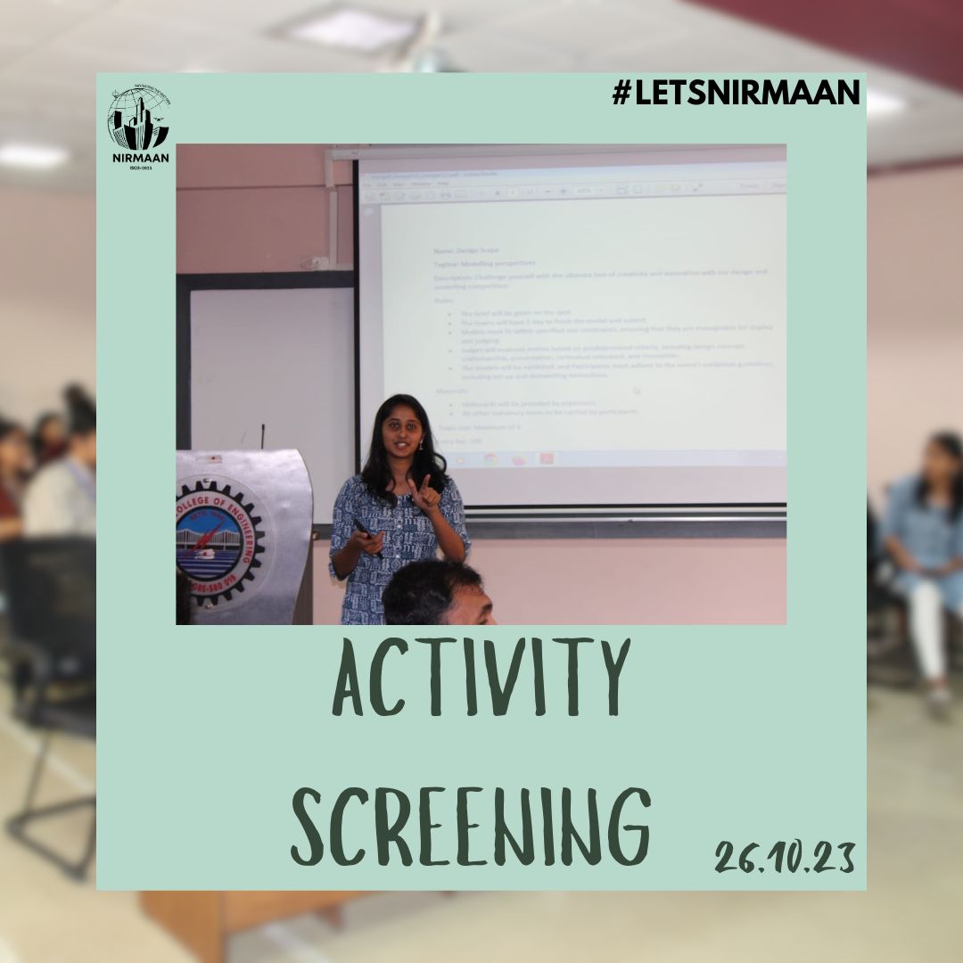 Nirmaanbmsce's tweet photo. Glimpses from the Activity Screening on 26/10/23!💫. 

Passion, collaboration, and a sneak peek into the magic that goes into making our fest unforgettable.
#letsnirmaan #dreamnirmaan
#civilengineers #bmsce #techfest #volunteering #college ##symposium https://t.co/bGlvWOiYEe