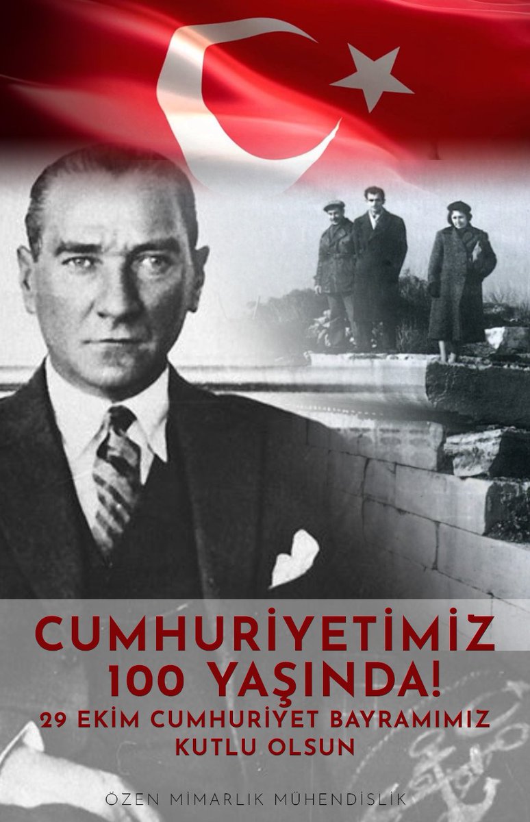 Atatürk bize Cumhuriyet'i, özgürlük, ve bağımsızlığı hediye etti. Cumhuriyet demek kadın hakları, eğitimde fırsat eşitliği ve toplumsal dayanışma demektir. Bize verilenlerin değerini biliyoruz. Nice 100 Yıllara!
#Atatürk #Cumhuriyet100Yaşında #29Ekim1923