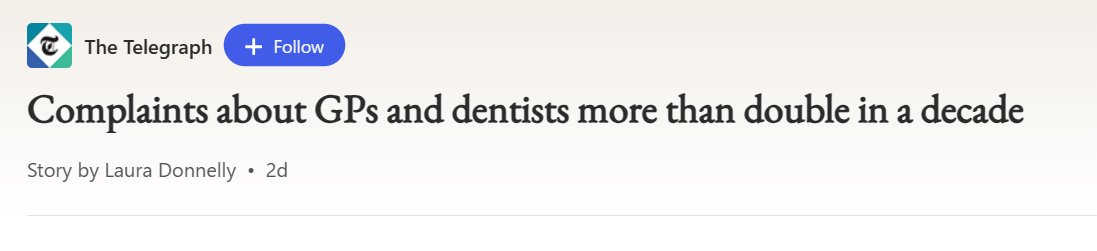 So dissatisfaction with GP appointment waits is misleadingly headlined as 'complaints about GPs', but waits for hospital appointments/operations are not headlined as 'complaints about hospital staff.' GPs aren't cause of lack of resources, workforce shortages & impact on access