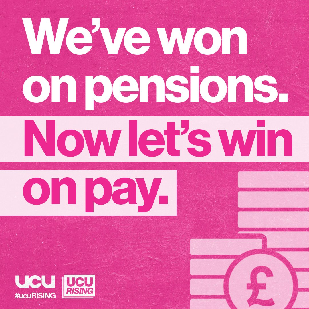 ucu's tweet image. The doubters told us we couldn't reverse the 35% cut to our pensions. We proved them wrong.

But we can't stop here. Now we need to win on pay and conditions.

Vote YES today.

#ucuRISING