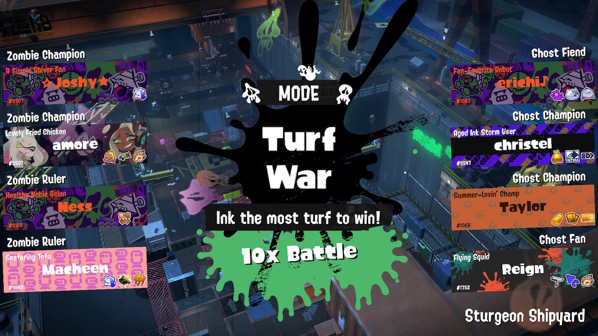 Cute_Joshy's tweet photo. Not a bad way to get your first win bonus of the day !
#Shiver #TeamShiver #Zombie #TeamZombie
#SplatFest #Splatoon3 #NintendoSwitch https://t.co/iUcAWYWrSB