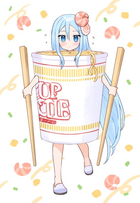 「カップ麺 超ロングヘア」のTwitter画像/イラスト(新着)