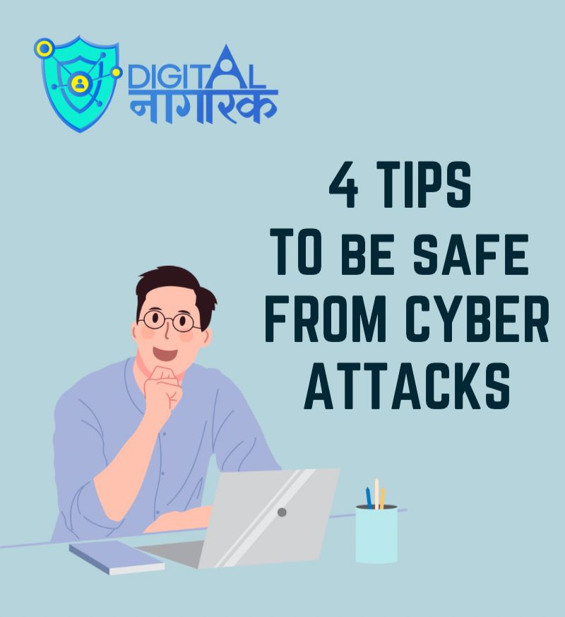 DigitalNagrik's tweet photo. Sometimes the simplest of steps can keep you safe.
Here are 4 tips to help you be #cybersafe.

#DigitalNagrik #CyberSecurity #StaySafe 

@SayftyCom @SSOIndia @BlrCityPolice @NSNappinai @Cyberdost @GoI_MeitY https://t.co/FOVPNNqf4e