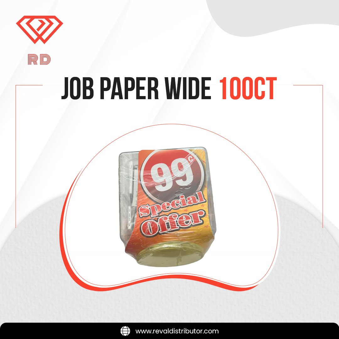 revalwholesaler's tweet image. Keep your workspace in order with Job Paper Wide - 100ct. These high-quality papers are essential for maintaining a clutter-free desk. Stay organized, stay productive! bit.ly/3QdKcIW 

#JobPaper #BusinessEssentials #WideFormatPaper