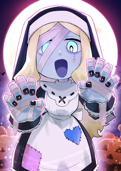 Boo! #ハロウィン2023 #ハロウィンイラスト #シスターちゃん絵日記