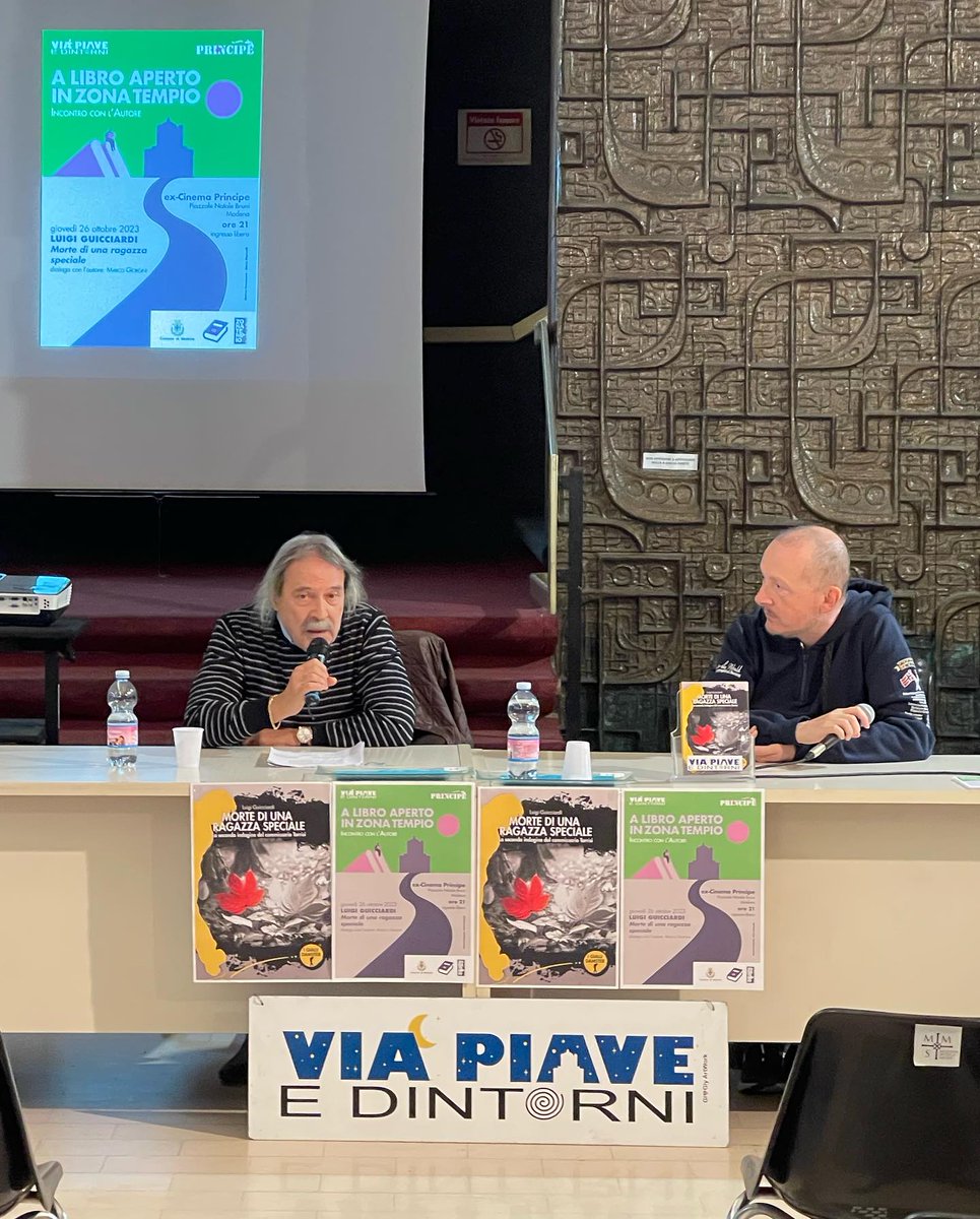 marcogiorgini's tweet photo. I am sometimes asked to be an interviewer for #bookpresentations - a couple of days ago I had the pleasure of chatting with #LuigiGuicciardi about his new mystery (the 23rd one!) "Morte di una ragazza speciale" (Death of a special girl). #writers #books https://t.co/VJRJihtY4C https://t.co/8mYRDzpHqv