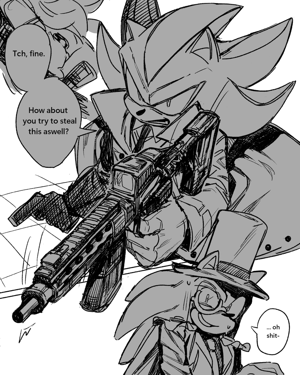 DiamondX1704_'s tweet photo. detective Shadow and the thief 
#SonicTheHedgehog #ShadowTheHedgehog https://t.co/oXDKIdPNHB