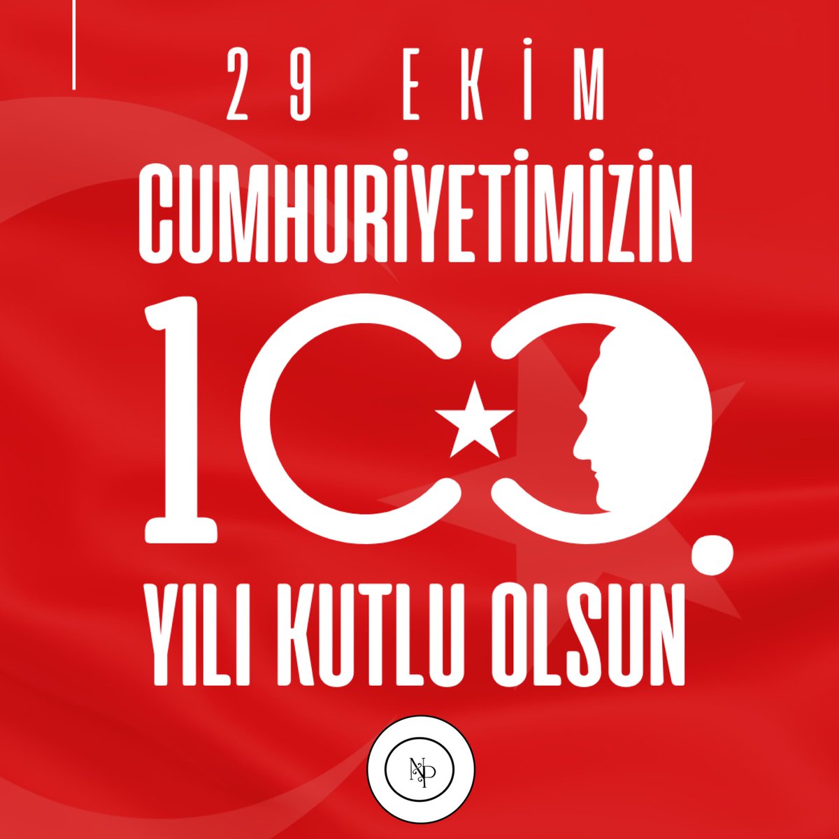 Cumhuriyetimizin 100. yılı kutlu olsun! İlelebet payidar kalacaktır! Gazi Mustafa Kemal Atatürk, silah arkadaşları ve şehitlerimizin hepsine sonsuz saygı, minnet ve şükranla…🇹🇷❤️