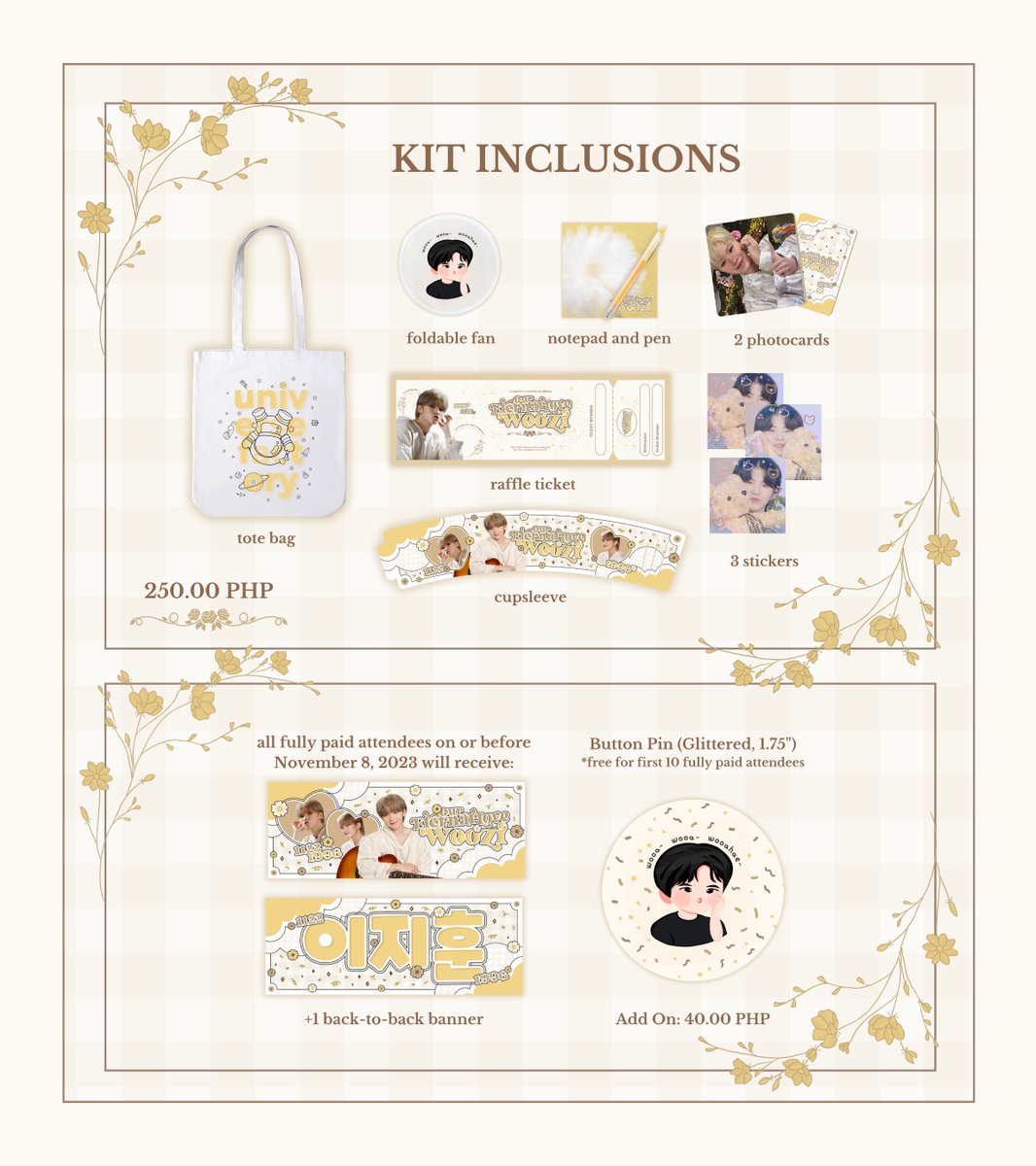 💌 CARAT, YOU ARE INVITED TO:

Eternal Love Woozi: A Cupsleeve Event for Lee Jihoon 🌼
 
🗓 November 26, 2023 (9 AM - 12 PM)
📍 The HubStop Cafe (MAAX Building, SM MOA)

🤎 OFFLINE EVENT: tinyurl.com/ELWOFF
🤎 KIT ONLY: tinyurl.com/ELWOL

#EternalLoveWoozi