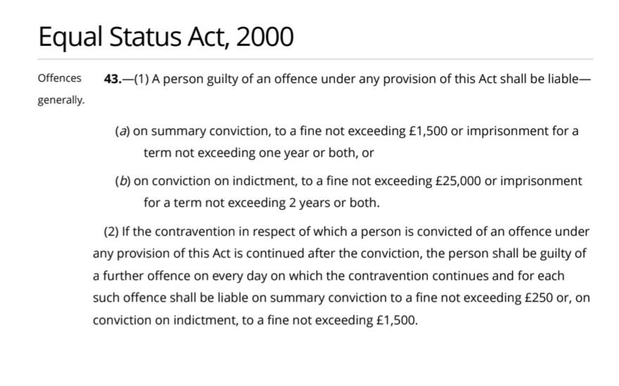 PSIA1851's tweet image. Public Servants in @westmeathcoco have discriminated my family status &amp;amp; that's a crime contray to s.43 Equal Status Act 2000

#WhereisJustice ⚖️ 😕 
#itsacrime ⚖️