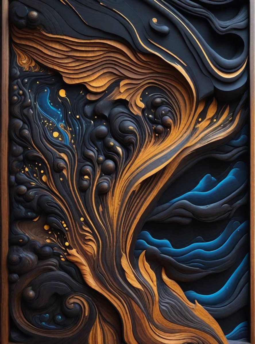 Diving into an artful journey with #WoodCarving artistry, #AcrylicPaintPouring techniques, and the finesse of #LacquerWoodworking. 

It's all about flow, precision, and the love for creativity. 

Share your artistic endeavours too, let's inspire each other! #ArtisticExploration