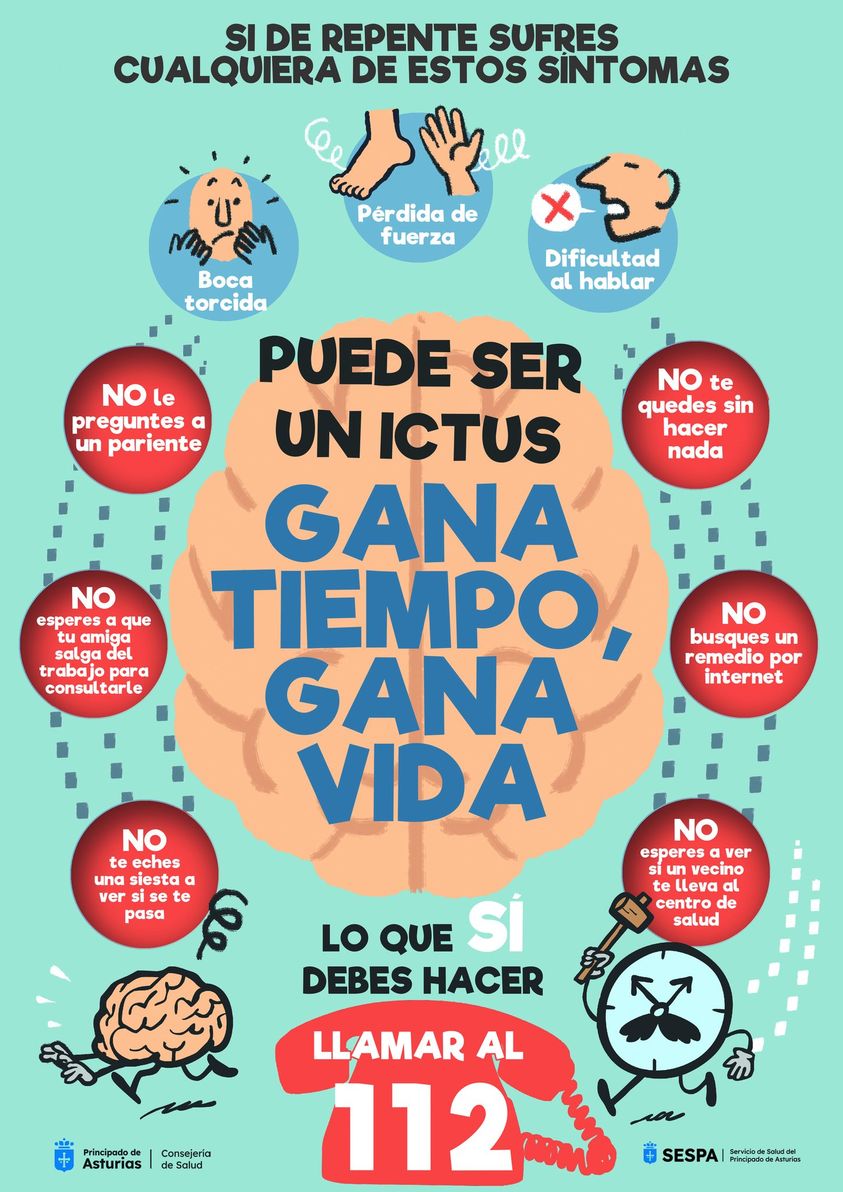 𝟐𝟗 𝐝𝐞 𝐨𝐜𝐭𝐮𝐛𝐫𝐞 | 𝐃í𝐚 𝐌𝐮𝐧𝐝𝐢𝐚𝐥 𝐝𝐞𝐥 𝐈𝐜𝐭𝐮𝐬
El Código Ictus se activa 2,4 veces al día en #Asturias para ofrecer una respuesta rápida y eficiente que reduzca el daño cerebral
❓Qúe hacer: llama al 112, no esperes

Másℹ️en actualidad.asturias.es