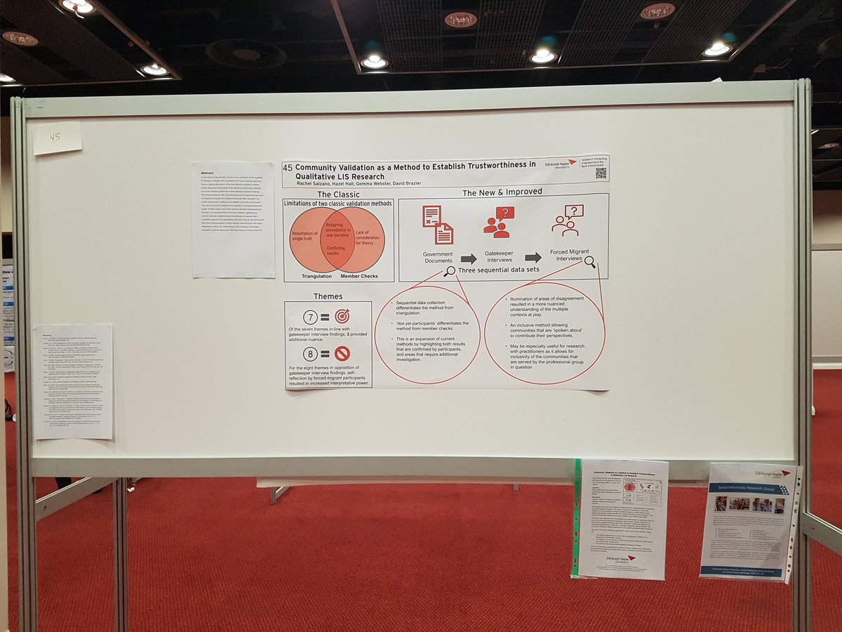 LibraryGryphon's tweet image. Kicking of #asist23 with setting up my poster for tonight's session. Just listened to the amazing plenary by @alison_phipps and @Tawona_Sithole and am energized for the rest of the day!