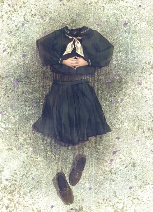 「ロングスカート 学生服」のTwitter画像/イラスト(新着)｜4ページ目