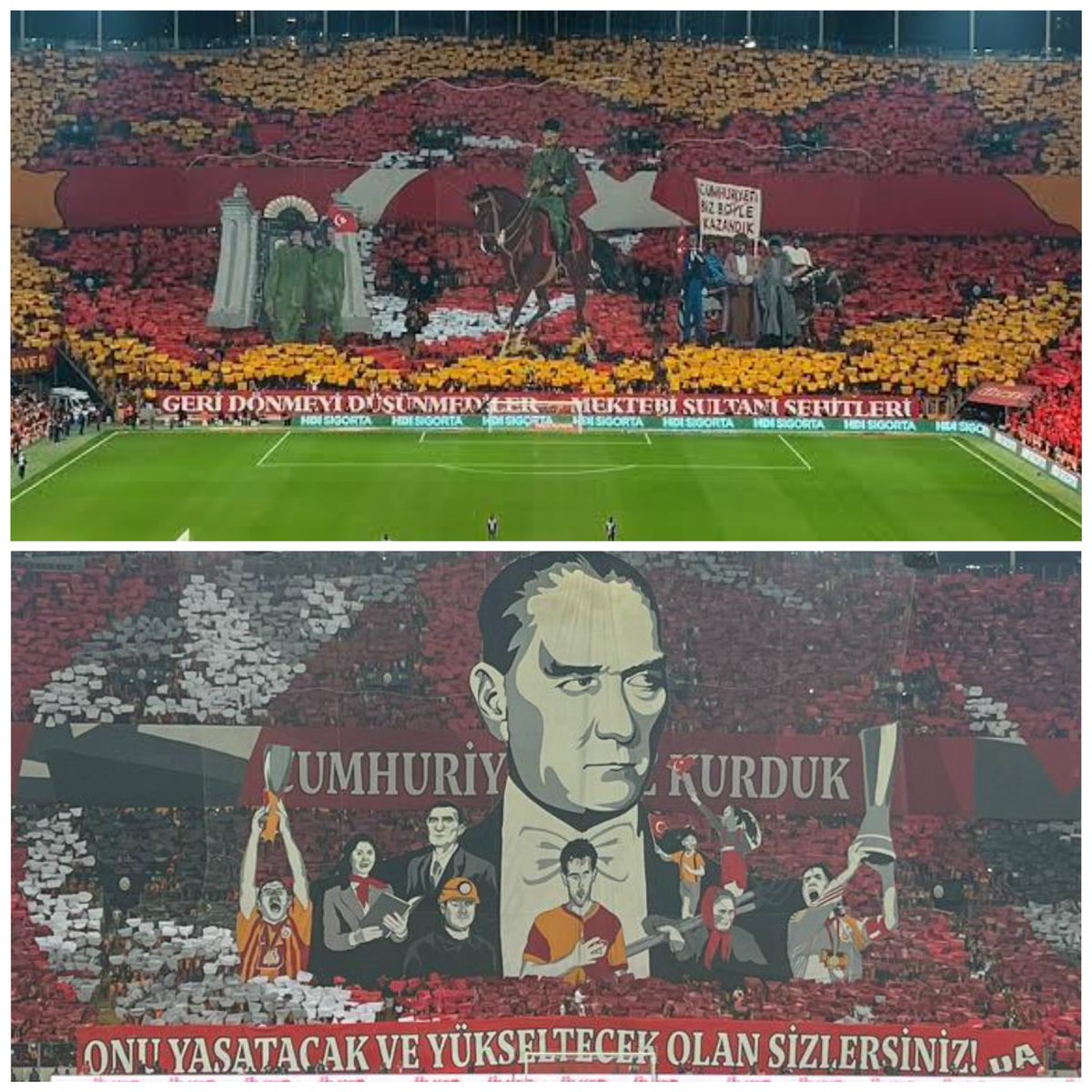 Ey Yükselen Yeni Nesil Cumhuriyet'i Biz Kurduk Onu Yükseltecek ve Yüceltecek Olan Sizlersiniz 

🇹🇷 Mustafa Kemal Atatürk 🫡 

Cumhuriyetimiz #100YAŞINDA 
#CumhuriyetBayramımızKutluOlsun 
#Atatürkünİzinde100YIL 
#Cumhuriyetin100üGalatasaray