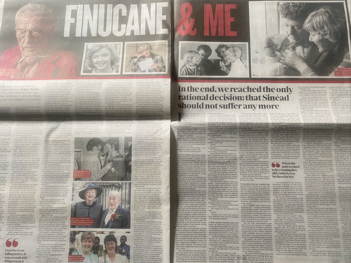 Gill_Books's tweet image. A stunning spread of media this morning for John Clarke’s profoundly moving memoir on his life with Marian Finucane, ‘Finucane &amp;amp; Me’. @MiriamOCal @TheSundayIndo