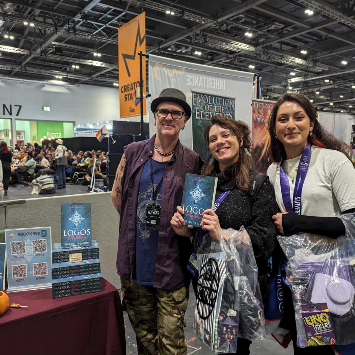 Great to chat with so many of you wonderful people yesterday. Come and find me in the Writer's Block at @mcmcomiccon London. Last day today. #mcmcomicconlondon #writerscommunity #comiccon #writersblock #conspiracytheories #thelogosprophecy #MCMComicCon @earthles77 @literallypr