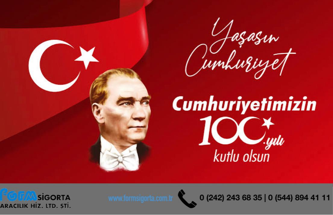 Cumhuriyetimizin 100. yılını kutlarız