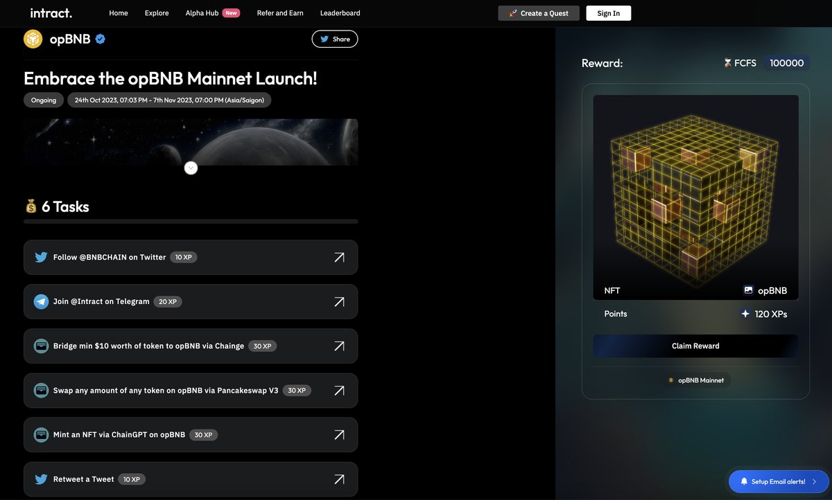 🔥 Embrace the #opBNB Mainnet Launch with <a href="/Chain_GPT/">ChainGPT</a> 🔥

👉 Now you can Join the opBNB Mainnet Launch Giveaway with <a href="/IntractCampaign/">IntractCampaign is now Intract_HQ</a> 😍

✅ Complete campaign tasks
✅ Get amazing drops 
✅ Mint your exclusive #opBNB <a href="/BNBCHAIN/">BNB Chain</a> #NFT using #ChainGPT AI NFT Generator

#BNBChain #BNB