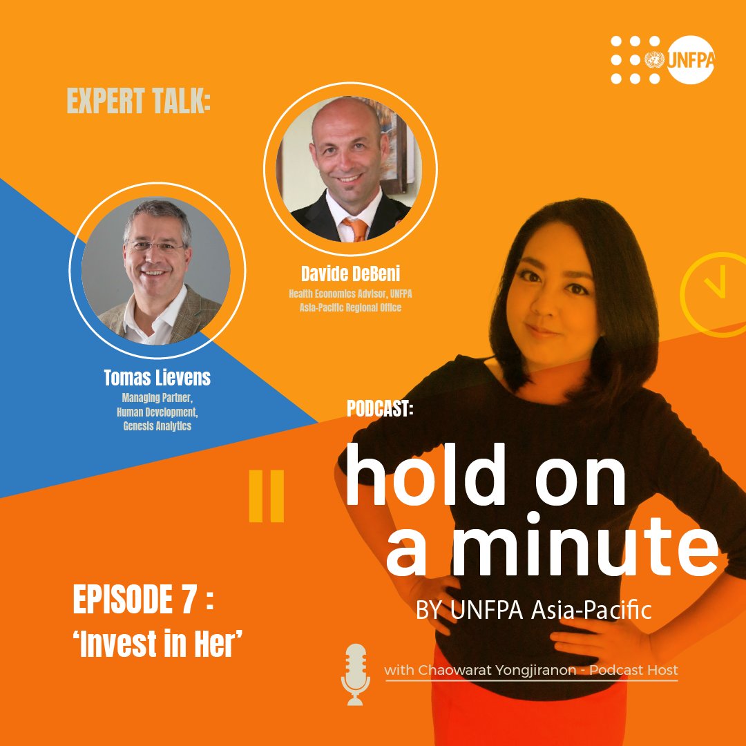 🔊 Episode 7 of our podcast #HoldOnAMinute is out! Hear how countries in #AsiaPacific and beyond can enjoy long-term economic benefits when both public & private sectors invest in sexual & reproductive health & rights. Tune in & learn more: unf.pa/holdonaminute #InvestInHer