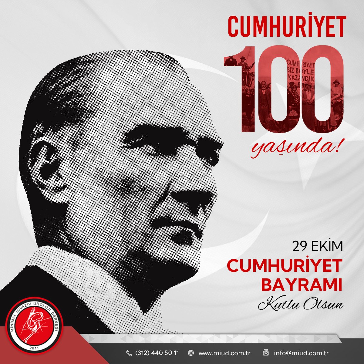 MIUD_DERNEGI's tweet photo. Cumhuriyetimizin 100. yılında, birlik ve beraberlik içinde, geçmişimizden aldığımız güçle geleceğe emin adımlarla ilerliyoruz. Ulu Önder Mustafa Kemal Atatürk'ü ve tüm Cumhuriyet kahramanlarını minnetle anıyoruz. #100YAŞINDA #Atatürkünİzinde100YIL  #29EkimCumhiyetBayramı https://t.co/mEiFQPTlo4
