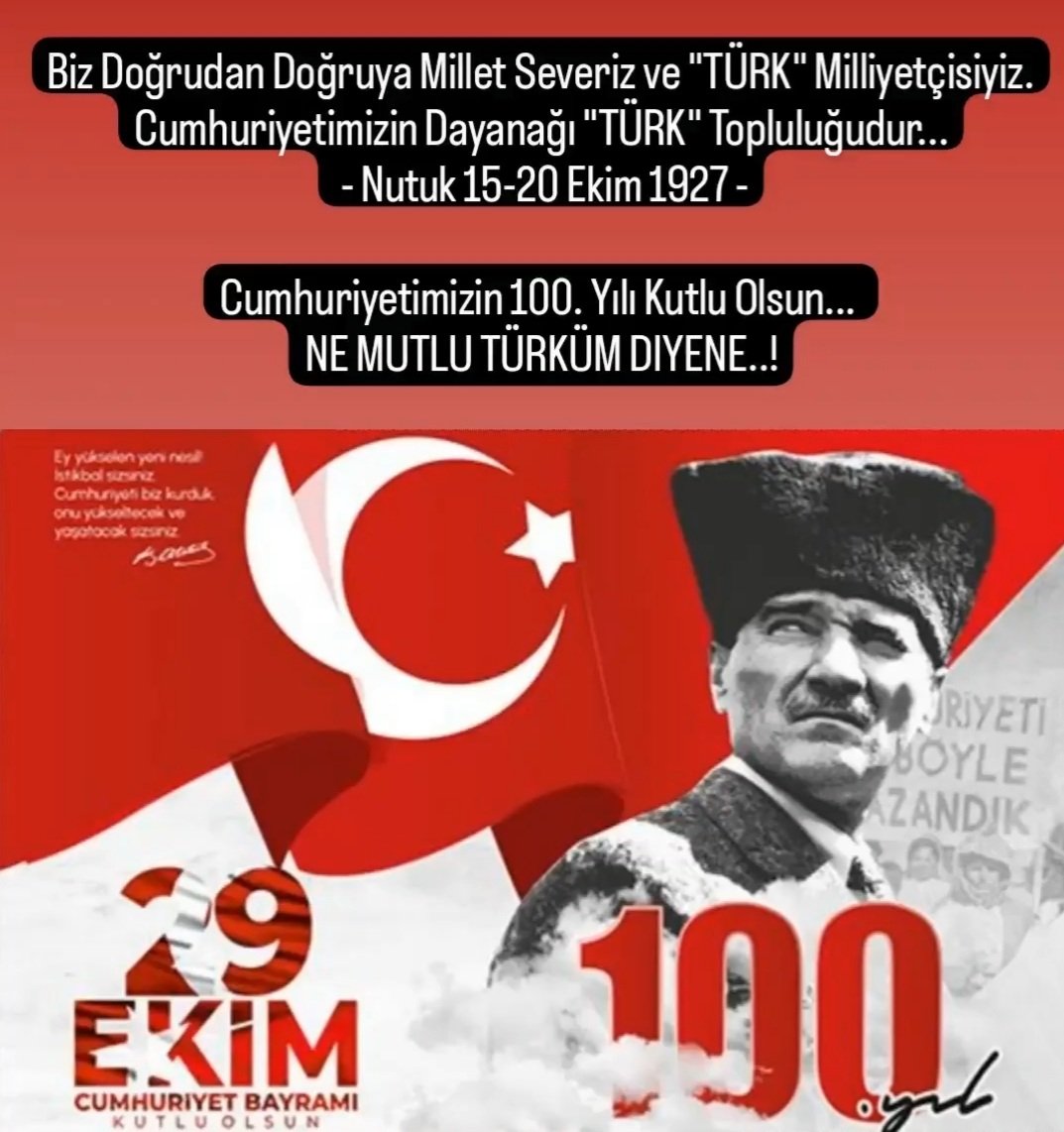 #29EkimCumhiyetBayramımız #100yaşında