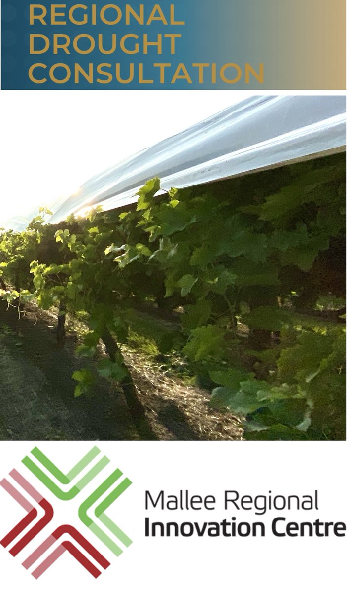 Mallee Regional Innovation Centre (MRIC) (@mric_ceo) on Twitter photo The Centre would like to hear from table grape growers to better understand your experiences in drought.
We are holding a consultation session in Mildura Wed 1 Nov 4pm.
Find out more & secure your seat (places limited) please RSVP mric-agtech@unimelb.edu.au
<a href="/ATGAHortnetwork/">Australian Table Grape Association</a> The Centre would like to hear from table grape growers to better understand your experiences in drought.
We are holding a consultation session in Mildura Wed 1 Nov 4pm.
Find out more & secure your seat (places limited) please RSVP mric-agtech@unimelb.edu.au
<a href="/ATGAHortnetwork/">Australian Table Grape Association</a>