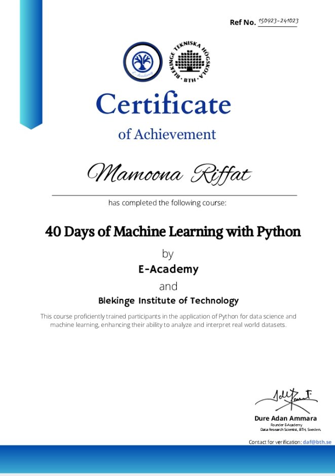 Mamoona55954331's tweet photo. #eacademy #ML_novice_to_pro #pakdatascience #ProudMoment https://t.co/4JmMrRBGjv