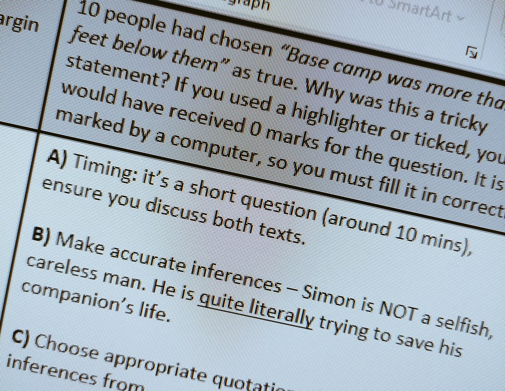 Golly - I wonder what exam paper I'm marking? 🏔️😠😫🧗‍♀️
