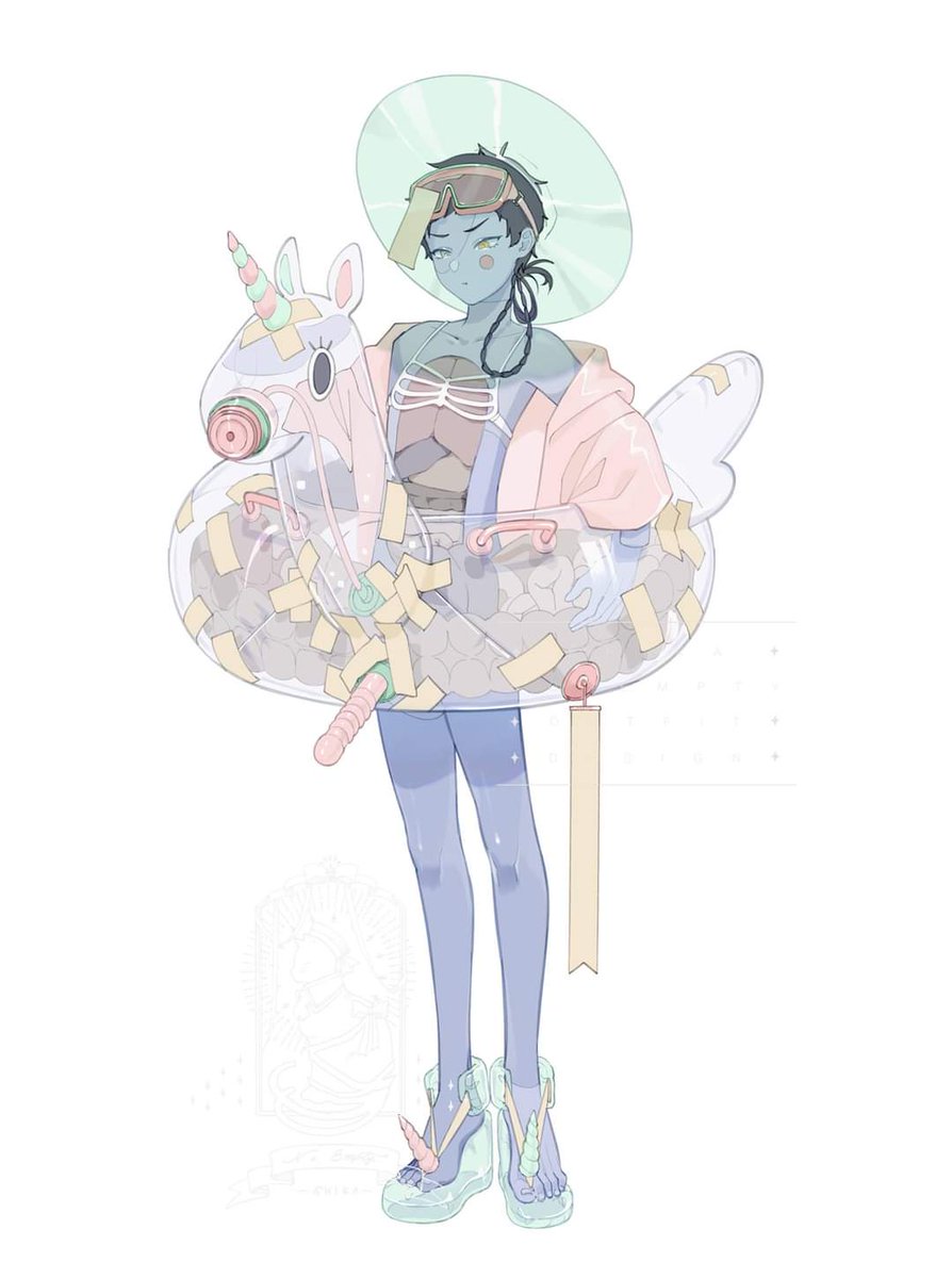 EmptyShika's tweet image. Beach Tiao Tiao 🛟⛱️ (old ver.)