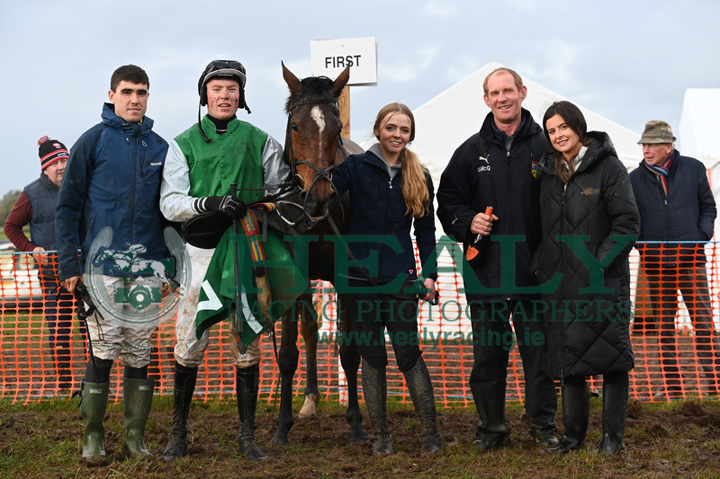 🏆 Moira PTP 28-October-2023 Springtime Promise and @dara_mcgill10 win for owner @oranmcgill and trainer Gary McGill with grooms Bethany Gordon and Amy Cleary. (c) healyracing.ie