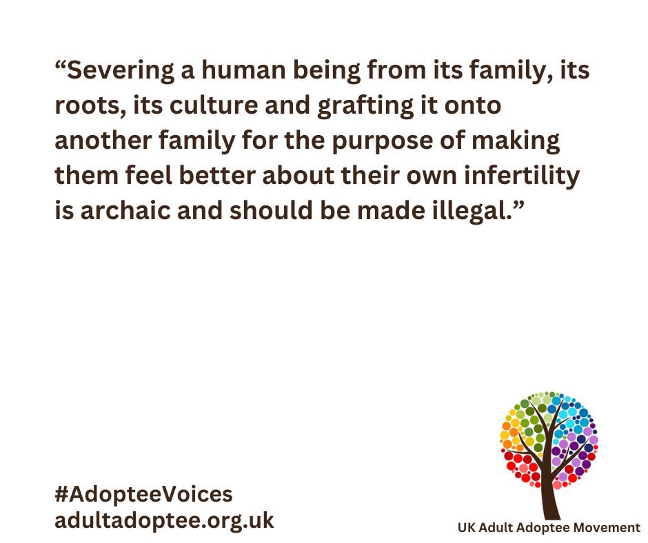 As a society we need to unlearn what we think adoption is and find better ways of caring for children #AdopteeVoices